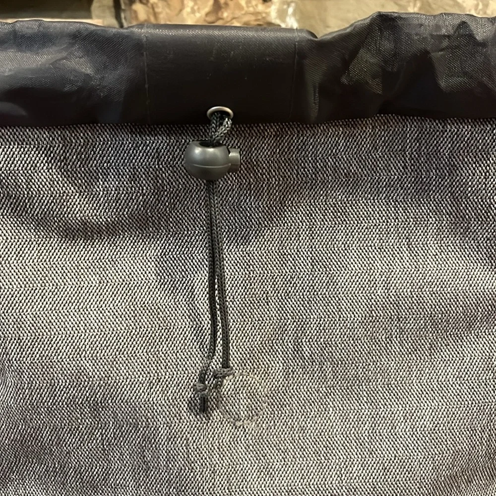 Eddie Bauer Diaper Backpack with Changing Pad Heather Grey Drawstring